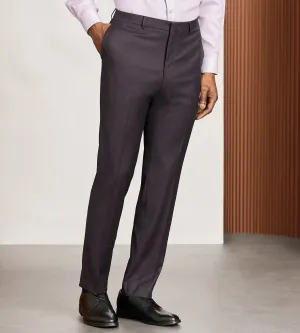 Modern Fit Burgundy Neat Suit Pants Fashion Staple