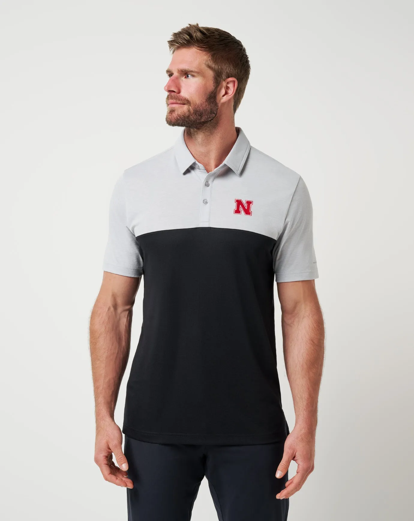 Nebraska Drop Back Polo Classic Collar