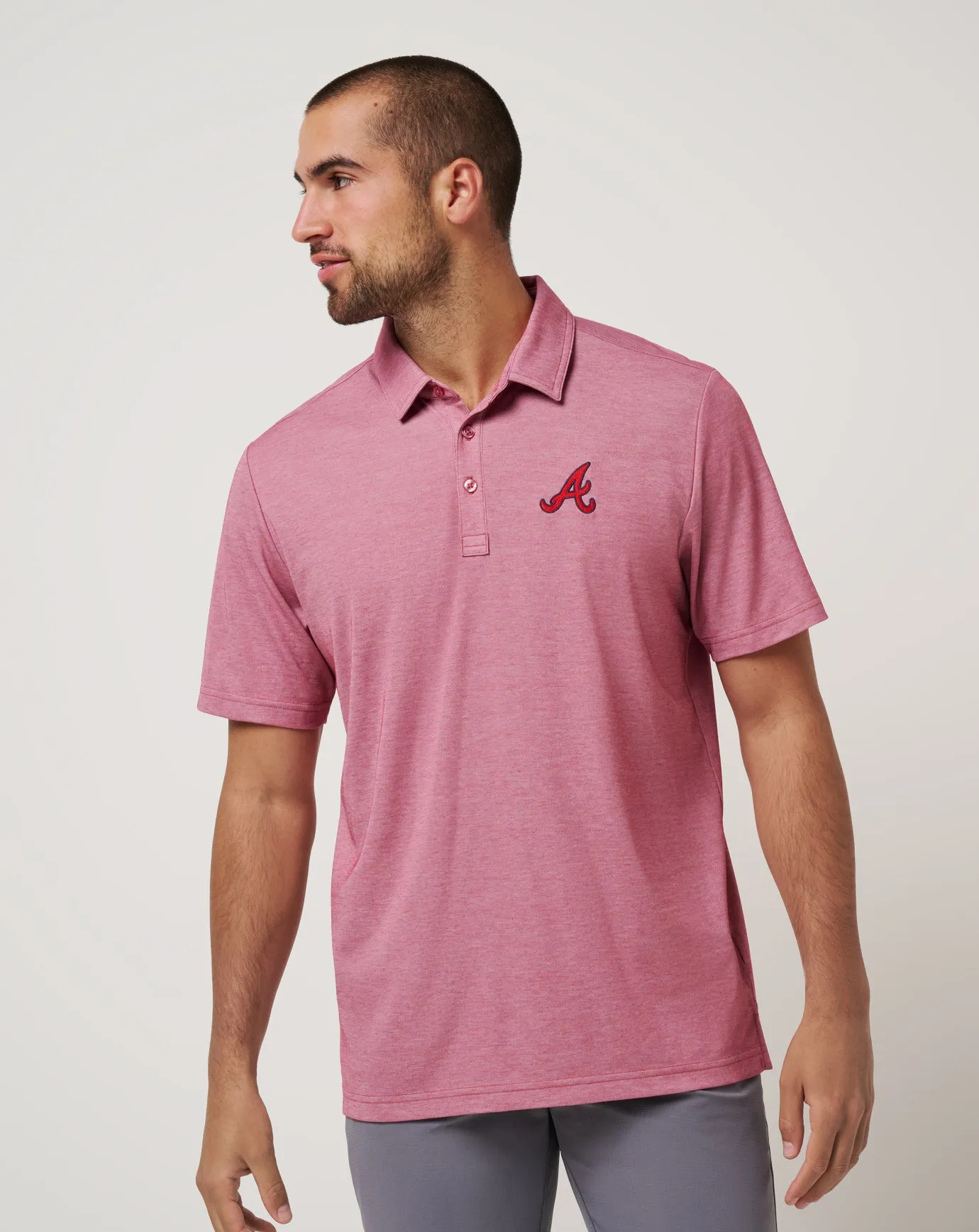 Durable Double Stitching Golf Tournament Atlanta Braves Playoff Pitch Polo