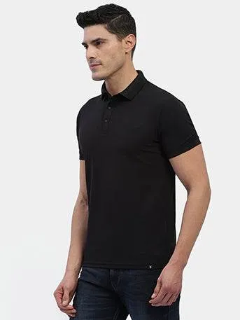 Soft Jersey Cozy Vibe Hummel Men Jaye Black Golf Polo Tshirt