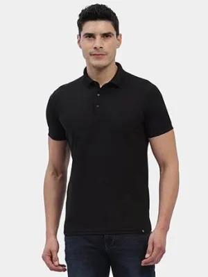 Peace Core LayeredPanels Hummel Men Jaye Black Golf Polo Tshirt