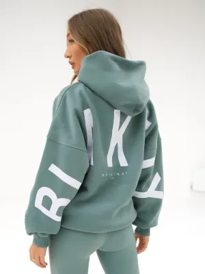 Lightweight Construction Fashion Forward Isabel Oversized Hoodie - Sage Green