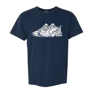 Dad Sneakers Graphic Tee DropShoulderDesign LayeredSleeveConstruction