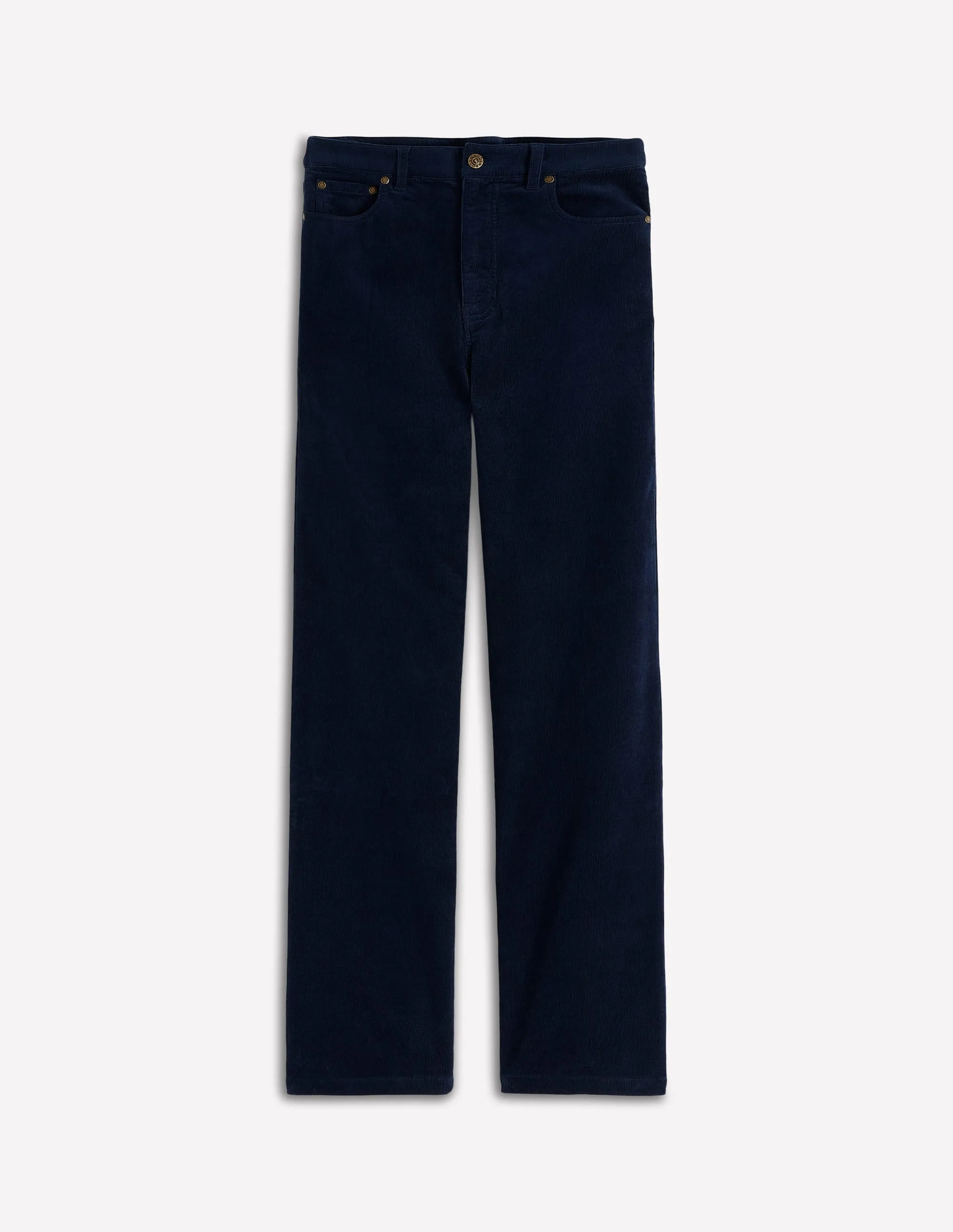 Unisex Outfit 5-Pocket Cord Column Jeans-Navy
