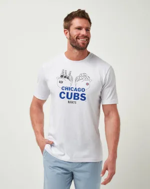 Layered Collar Structure Comfy Wear Chicago Cubs Strike One Tee