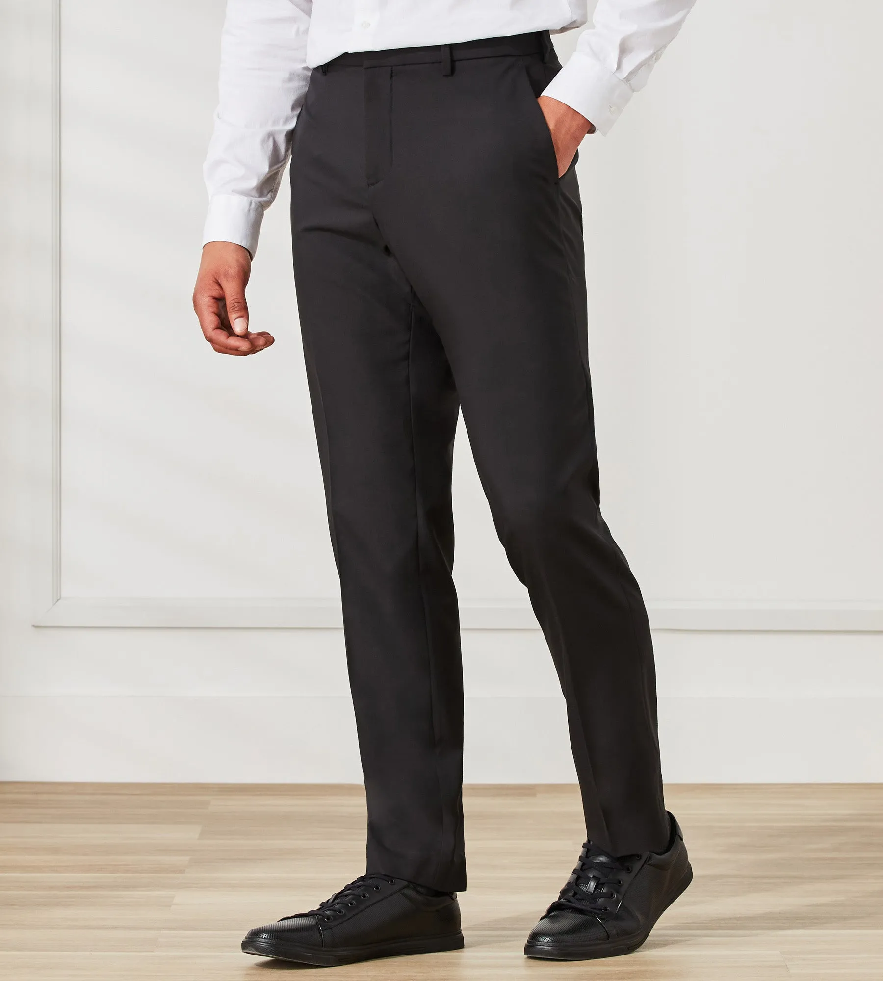 Slim Fit Performance Stretch Dress Pants Flexible Ankle Cuffs