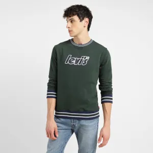 Concert Going Halloween wear Men's Brand Logo Dark Crew Neck Sweatshirt