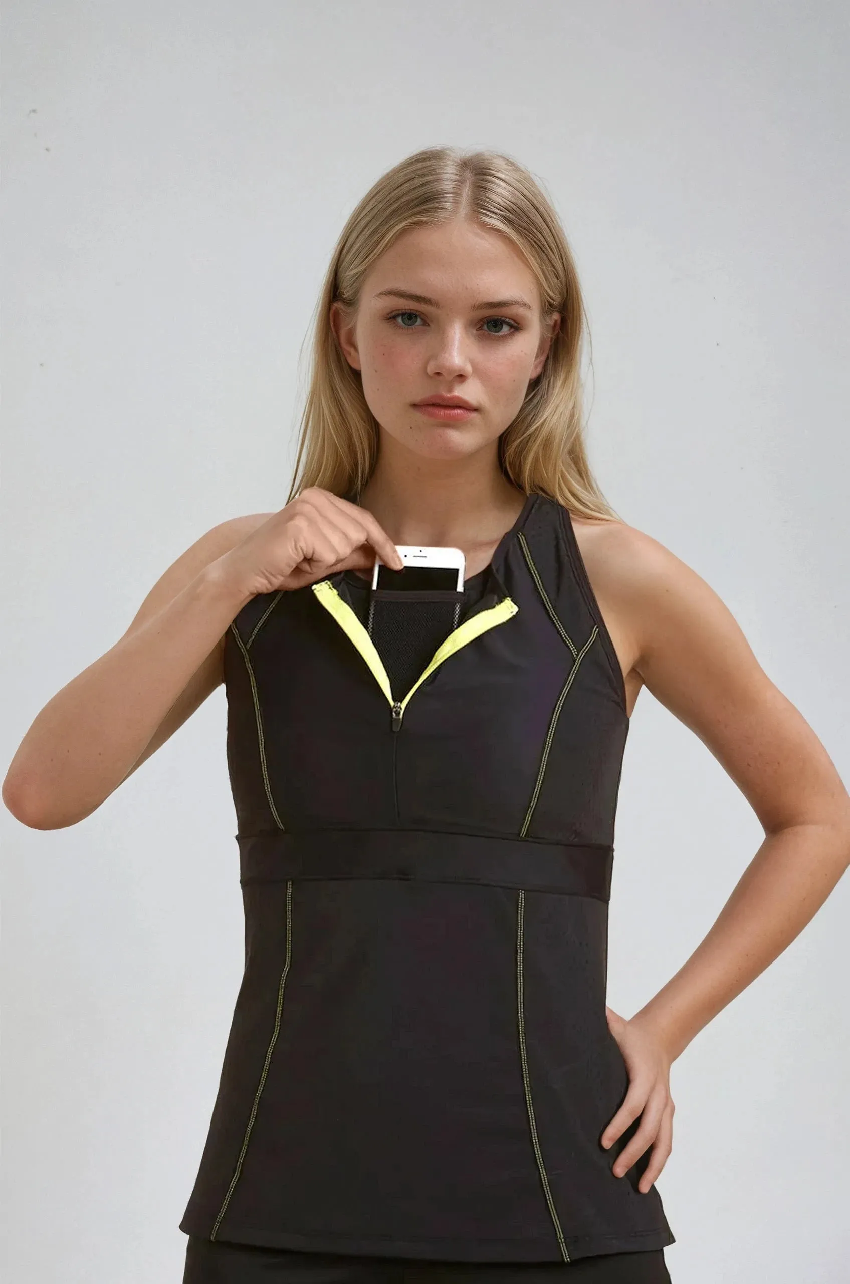 Zephyr Tank Tagless Comfort Neckline Quick Access Pocket