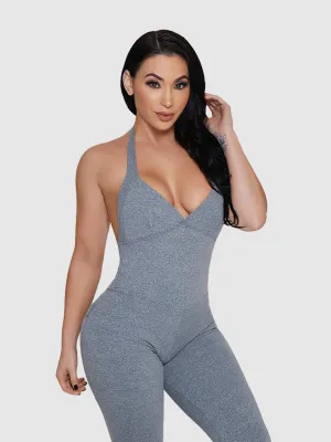 Grey Bum Bum Pocket Bodysuit (Light Supplex) Loose Picnic Weekend Girl