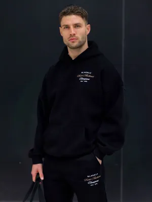 Legacy Relaxed Hoodie - Black Glossy Look Hyena like