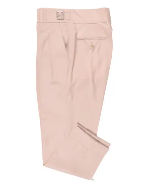 Sporty Comfort Dynamic Flex Panels Gurkha Pant in VBC 100% Wool: Beige Twill