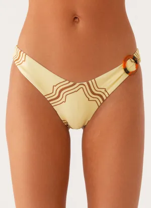 Cushioned Underwire Support Textured-Surface Oudre Bikini Bottoms - Tidal Print