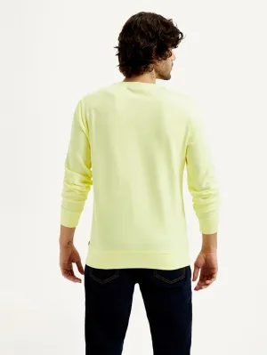 Reinforced Hood Men's Printed Round Neck Sweatshirt