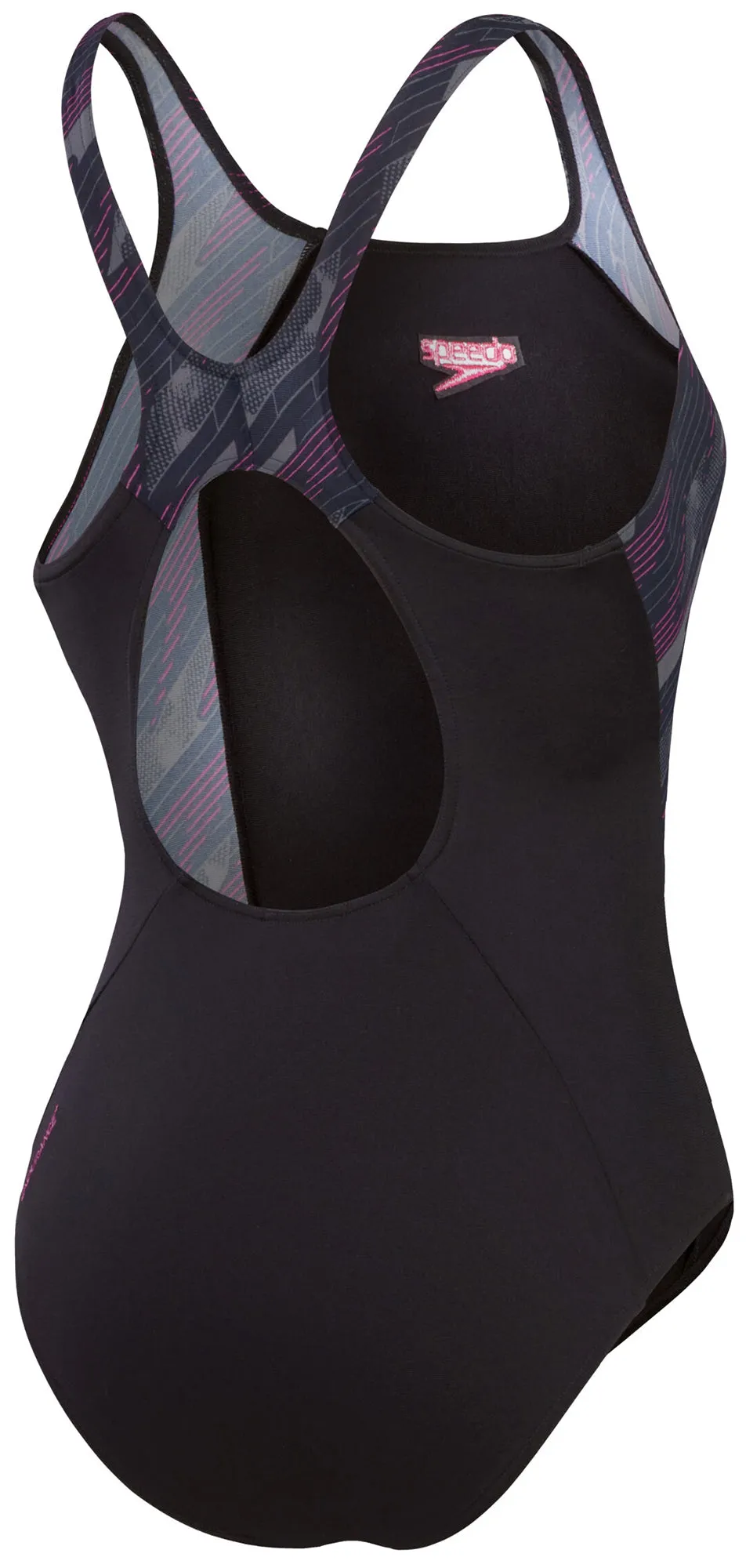 Speedo HyperBoom Splice Muscleback Womens Swimsuit - Black Freedom of movement