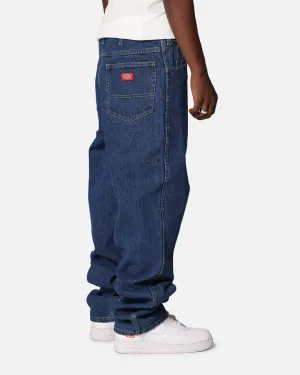 Beach Day Modern Recycled Fiber Content Dickies Relaxed Straight Denim Jeans Stone Washed Indigo