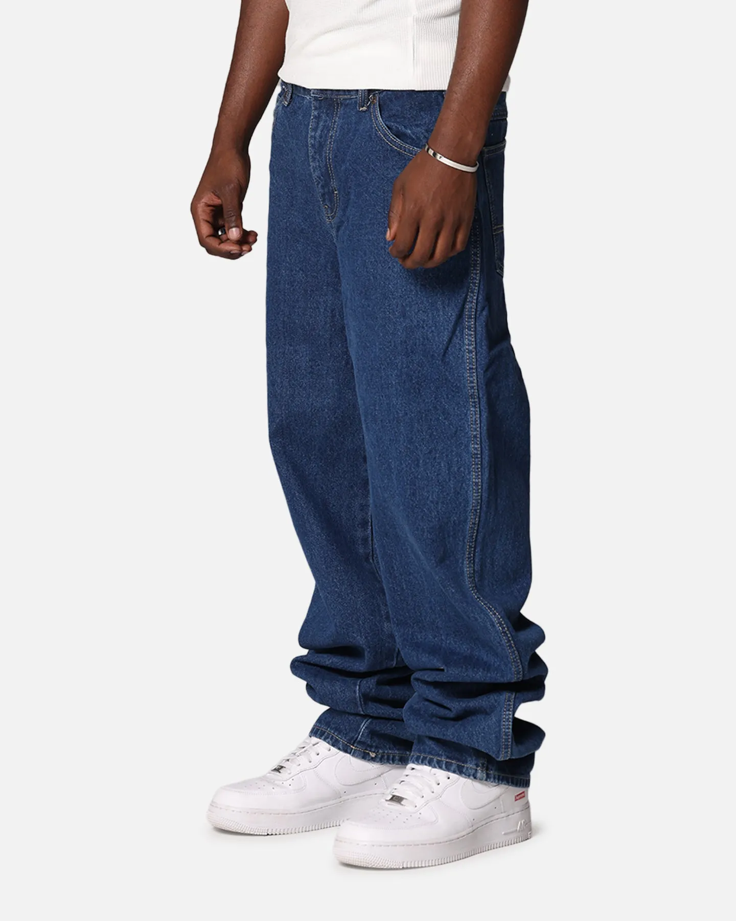 Clean Lines Dickies Relaxed Straight Denim Jeans Stone Washed Indigo