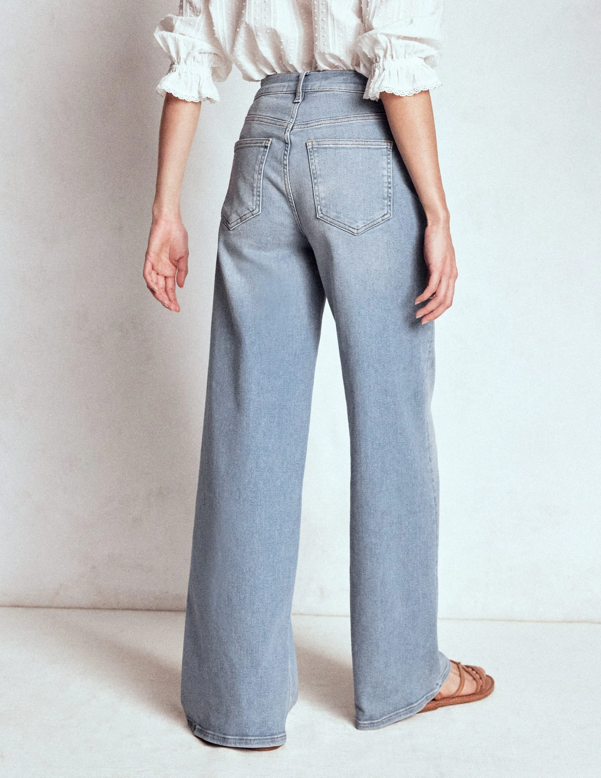 City Walk Autumn Days Lightweight Spring Mood Outdoor Enthusiast Formal High Rise Wide Leg Jeans-Light Vintage