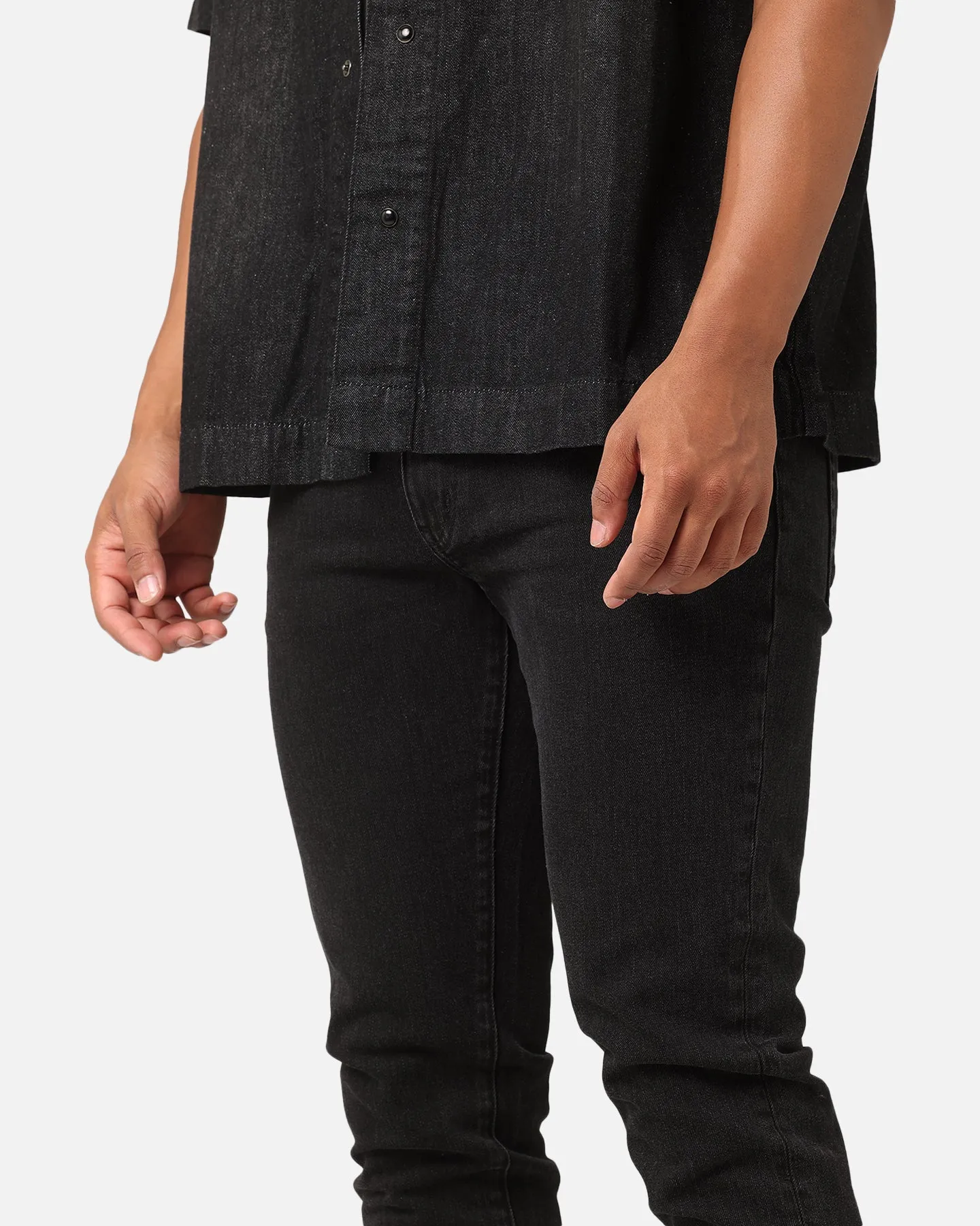 Outdoor Adventure Stylish Seasonal piece Saint Morta Tapered Denim Jeans Washed Black