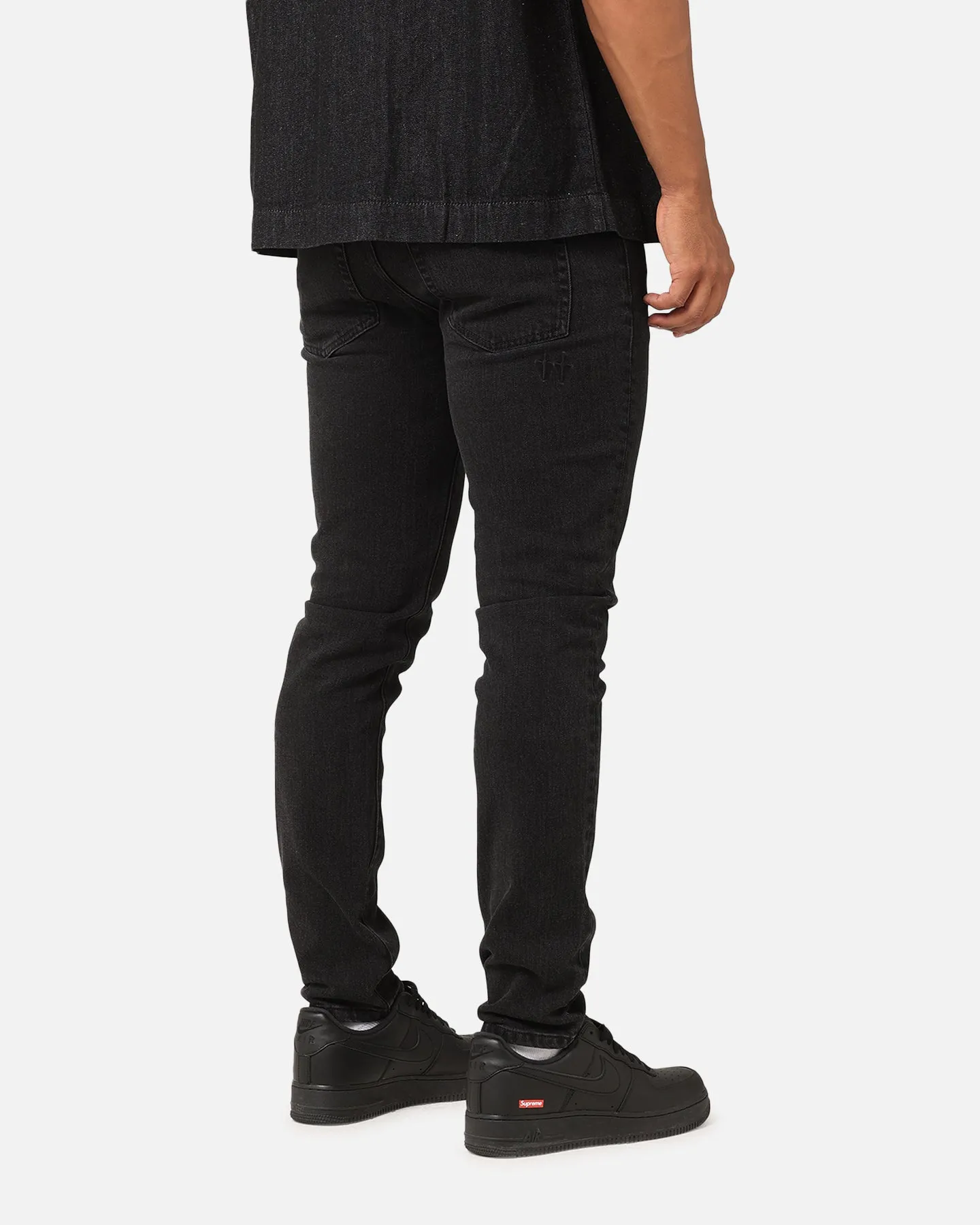 Saint Morta Tapered Denim Jeans Washed Black Smooth Picnic Style Outfit Ready Style
