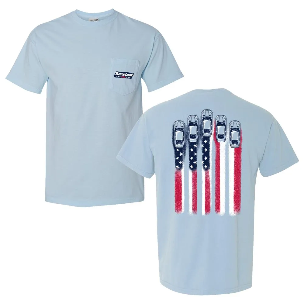 Barstool Sports Race Car Flag Tee Adult Wear Daily Style Trend