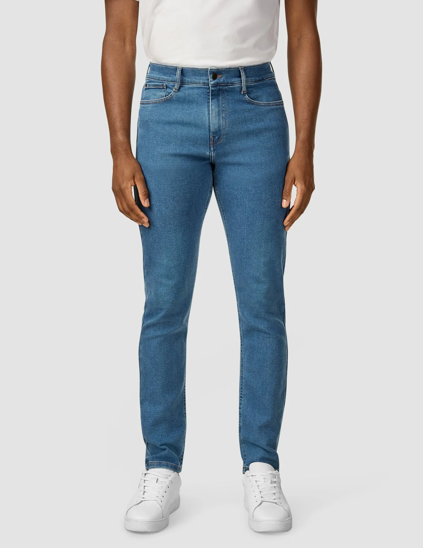 Straight Cut Classic Jeans Slim Light Blue