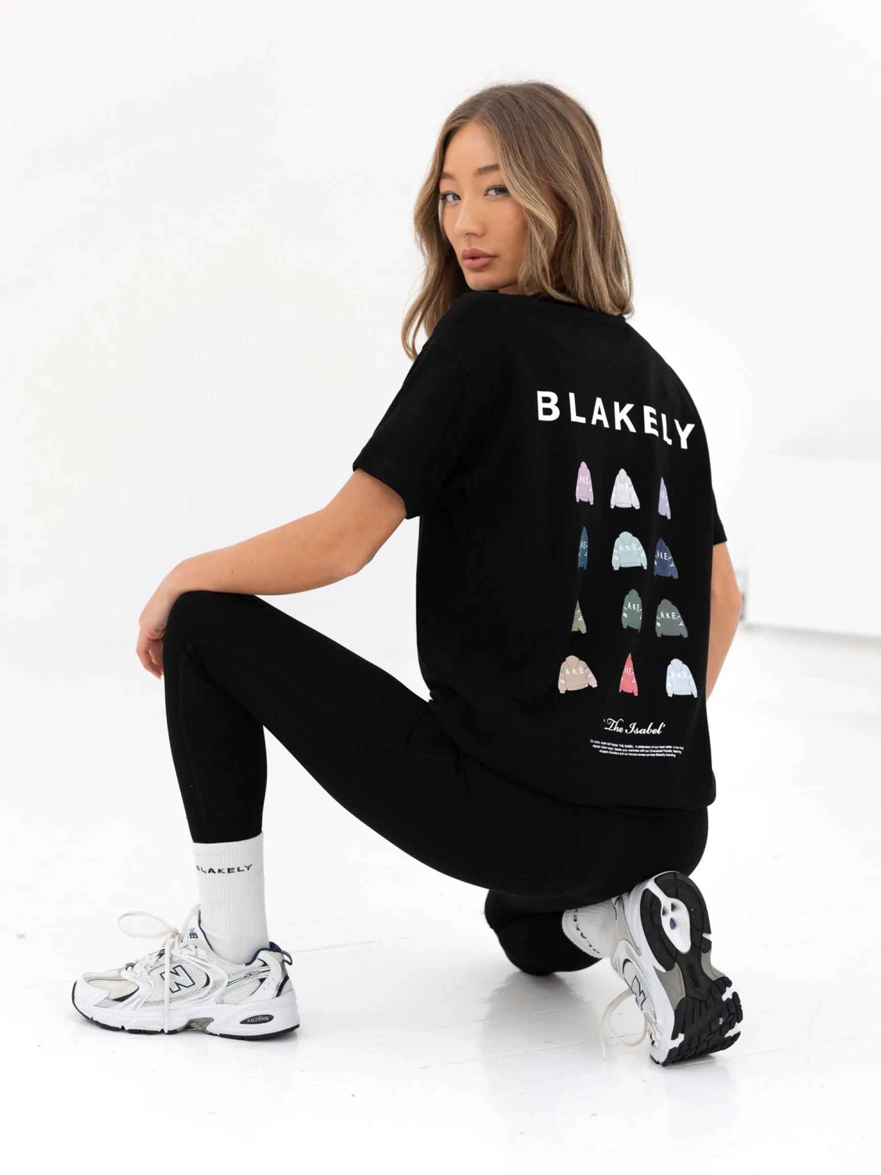 Isabel Icon Oversized T-Shirt - Black Airflow Mesh Panels