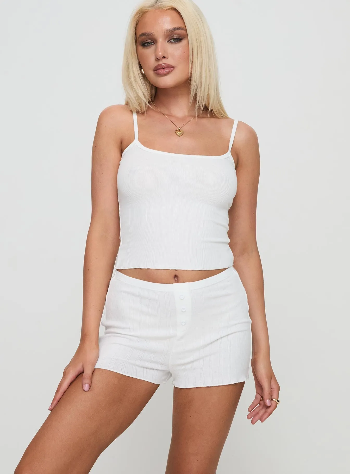 Halia Pointelle Short White Inner Glow