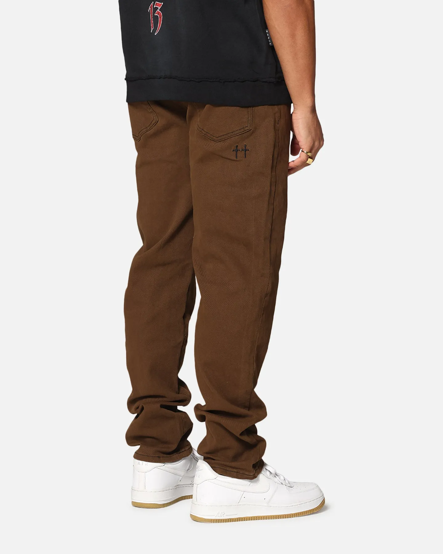 Saint Morta Psykhe Jeans Vintage Brown Customizable Fit Trend Setter Smart Casual Classic Wear