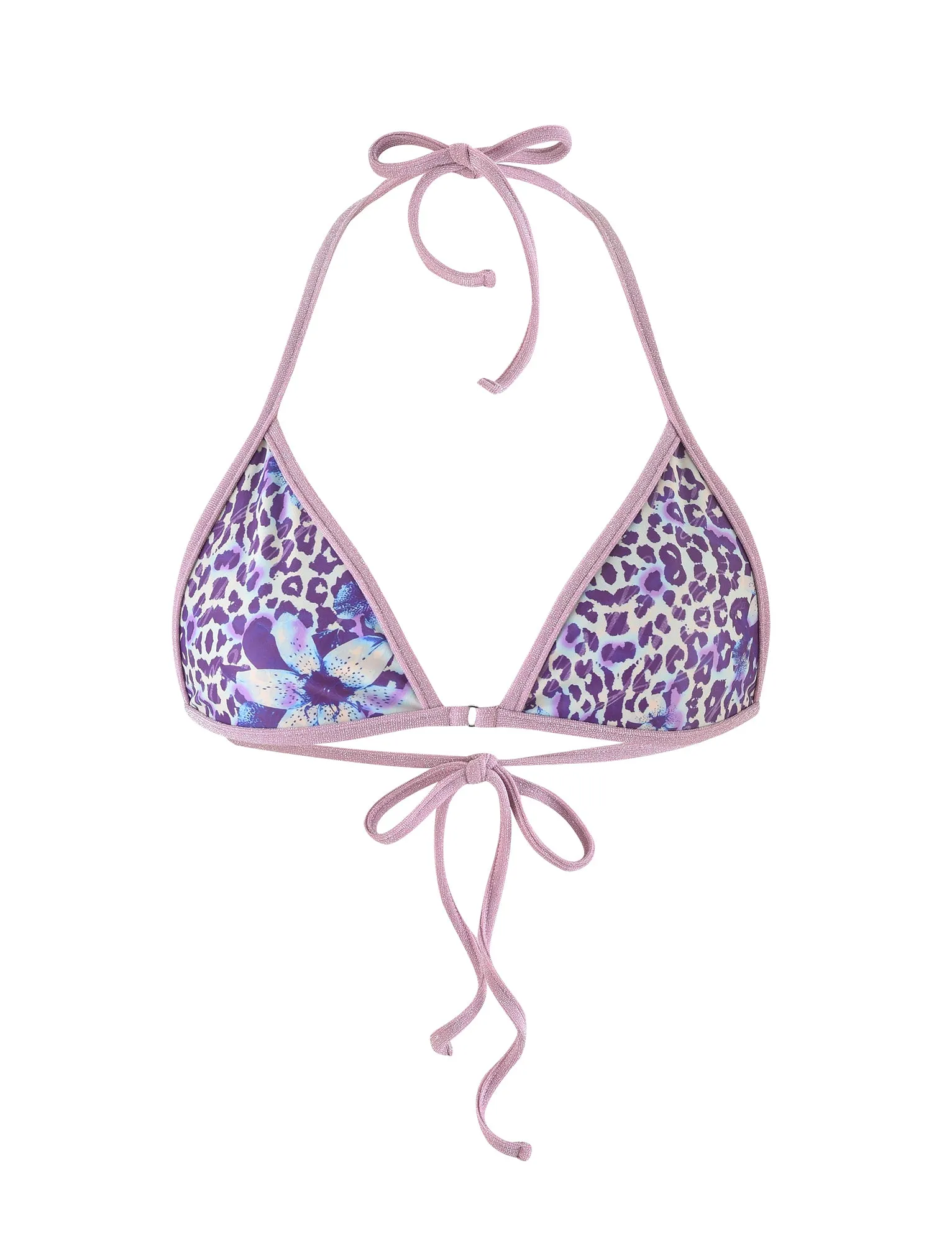 Lightweight Mesh Panels DIANA BIKINI TOP - BLUE : BY POPPY LEOPARD