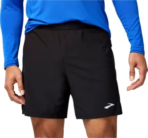 Semi-formal fitness enthusiasts Brooks 7 Inch Journey 2 In 1 Mens Running Shorts - Black