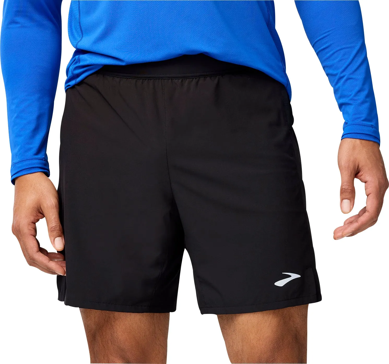 Semi-formal fitness enthusiasts Brooks 7 Inch Journey 2 In 1 Mens Running Shorts - Black