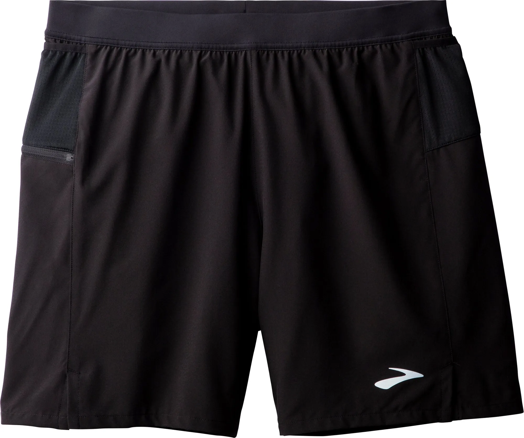 Brooks 7 Inch Journey 2 In 1 Mens Running Shorts - Black anti slip grip