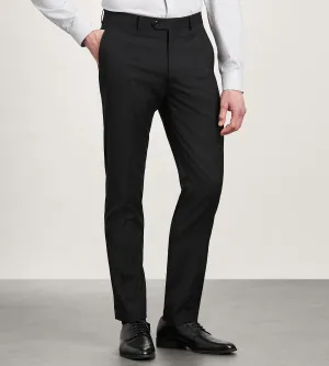 Slim Fit Black Neat Suit Pants NonBindingWaistline Modern Relaxed