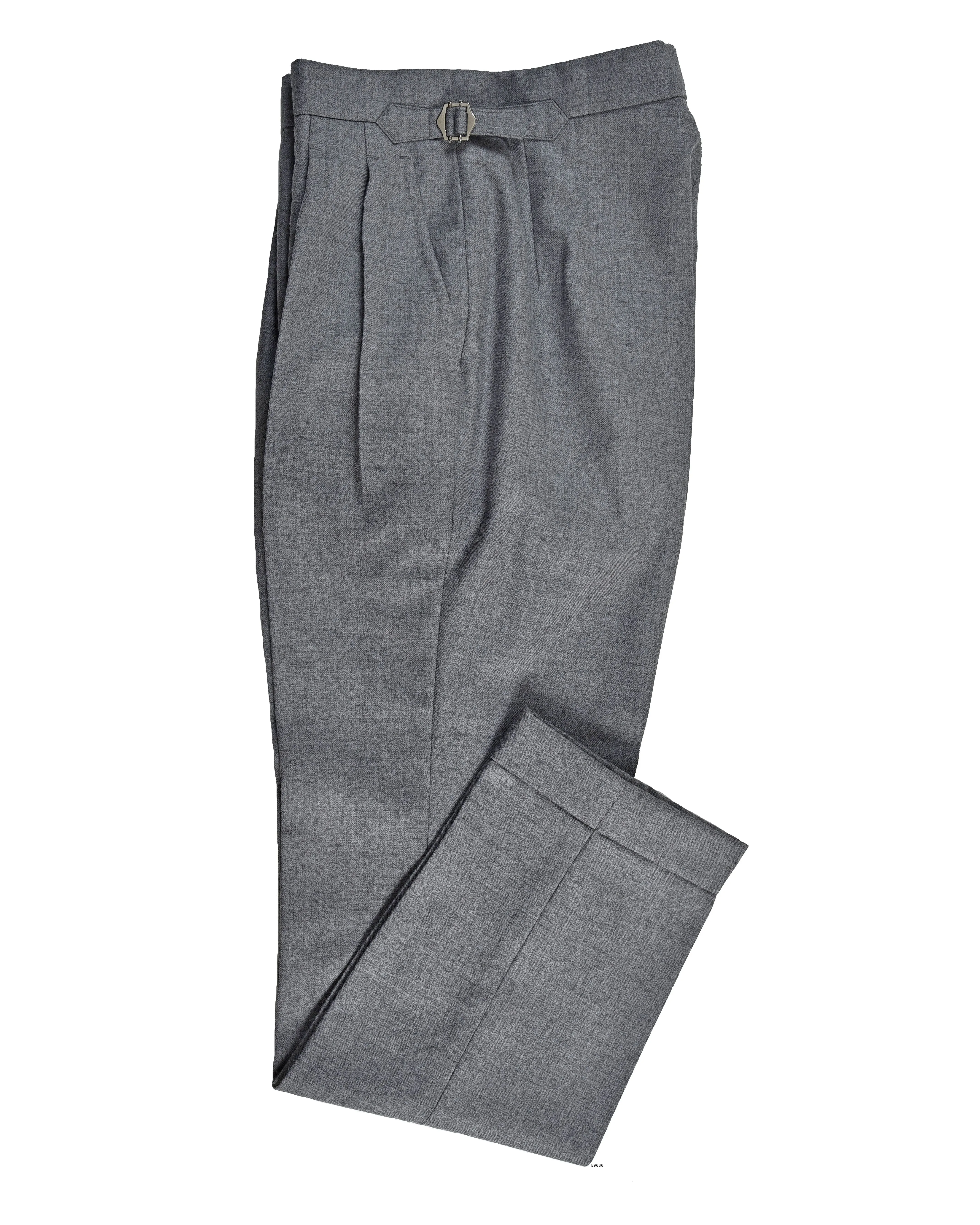 Relaxed Waist Soft Feel Dugdale Flannel: Light Grey Twill 14 Oz