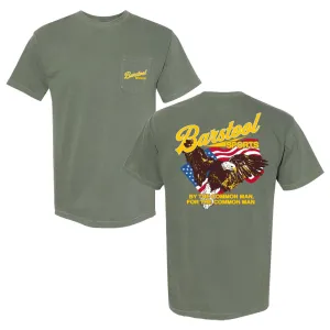 Barstool Sports Eagle Flag Pocket Tee Breathable mesh lining