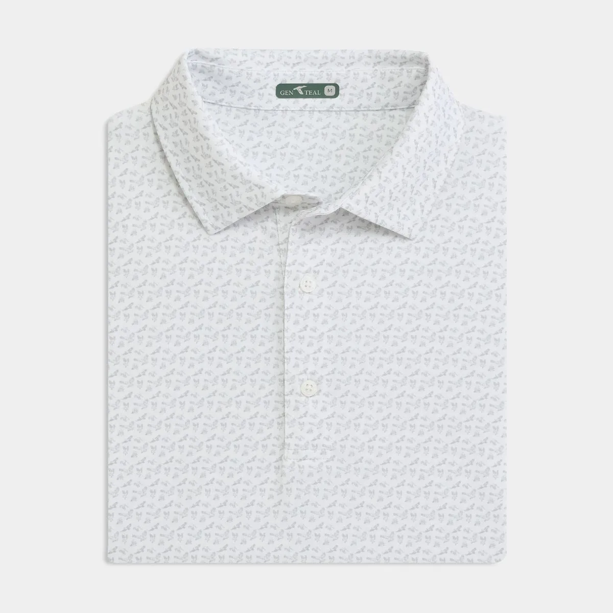 Glacial Birds of Prey Printed Performance Polo Short Sleeve Anti Pilling Surface