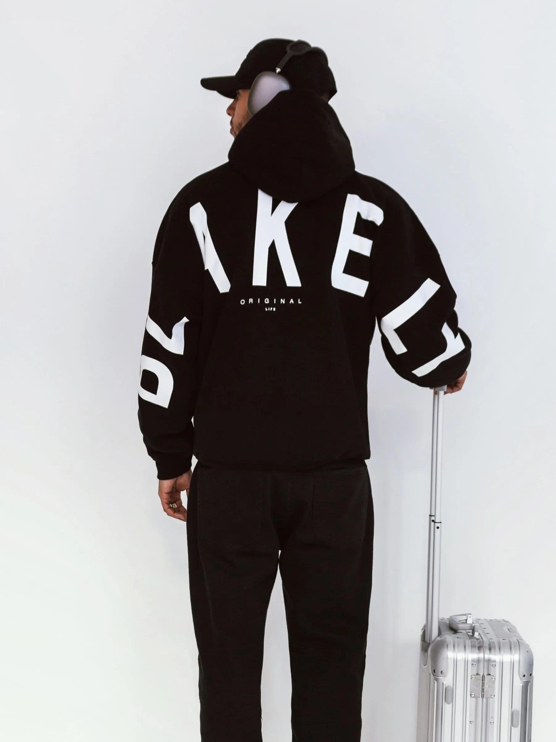 Windproof Layer Idris Oversized Hoodie - Black