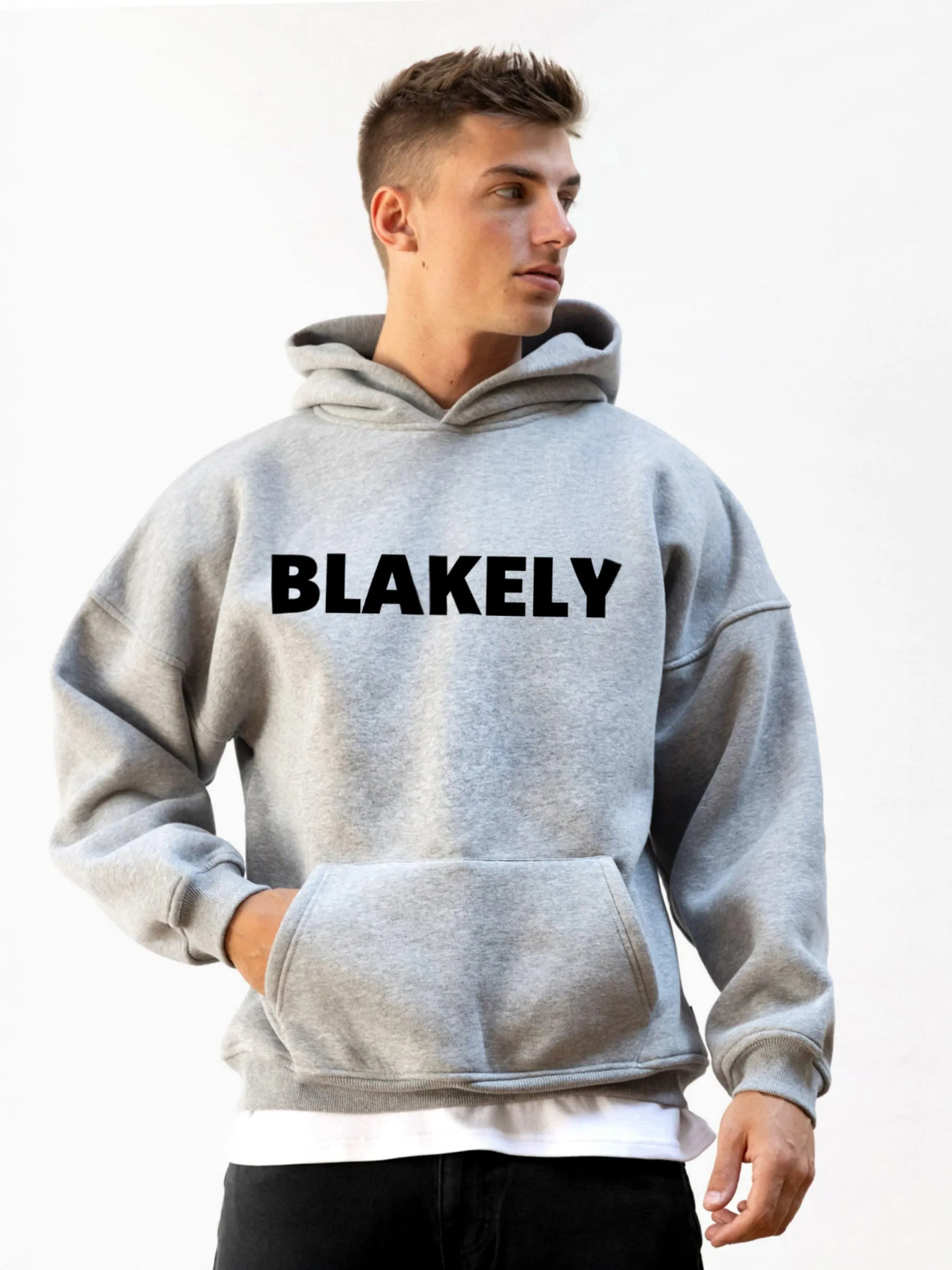Studio Relaxed Hoodie - Marl Grey Masculine style Young Professional