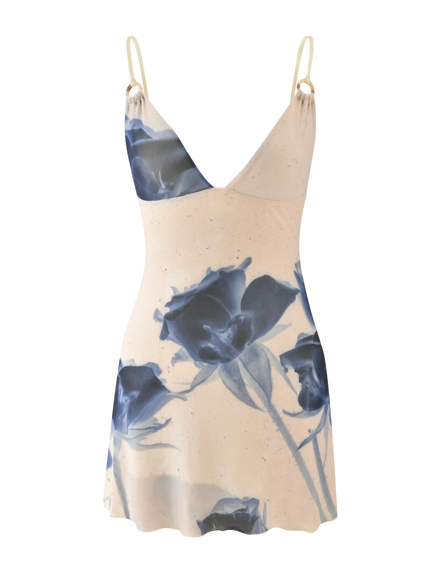 Classic Touch ROSY MINI DRESS - INDIGO FLORAL