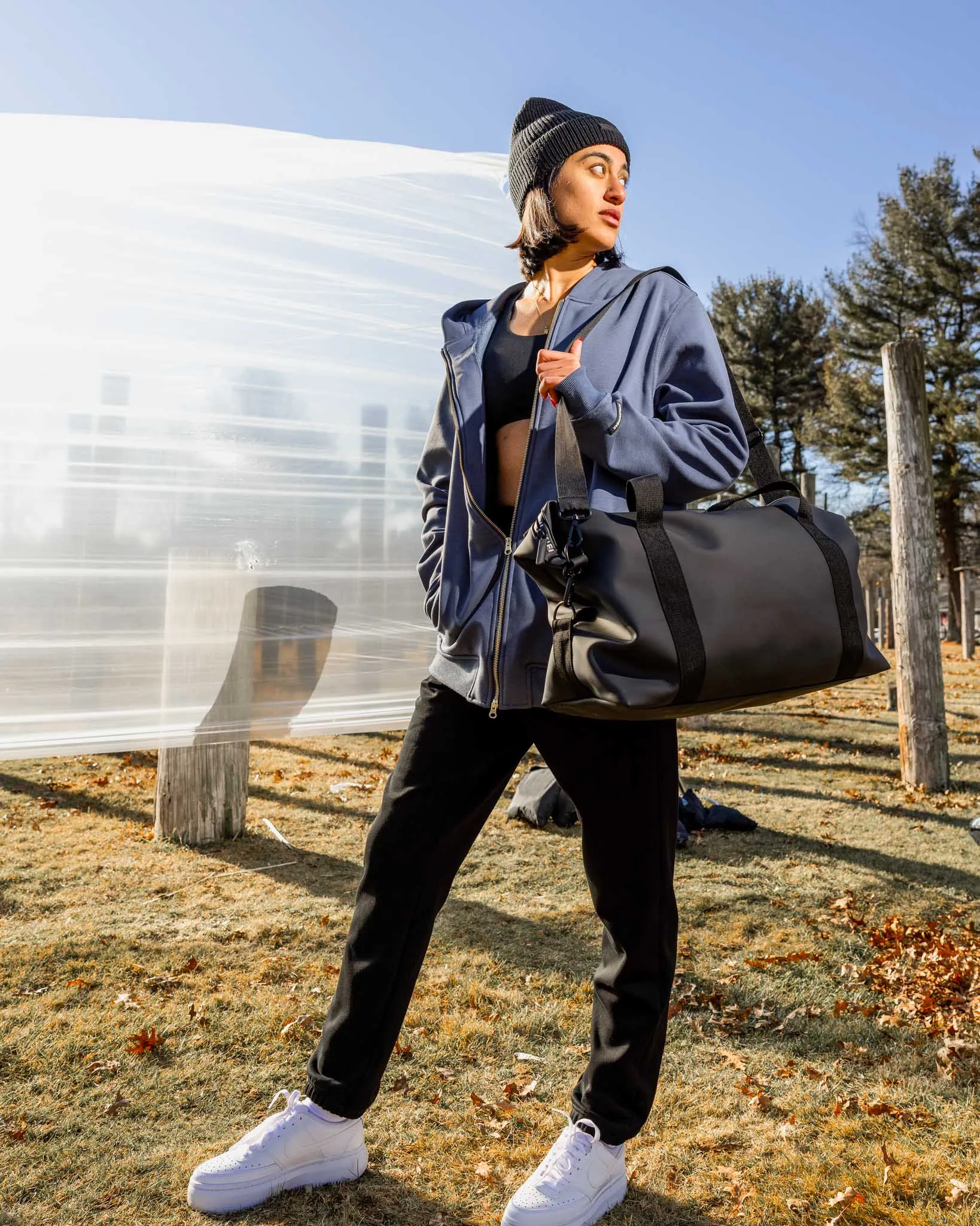 Reflective details Sleek Design [ULTRALUX] Offline Sweatpants - Black