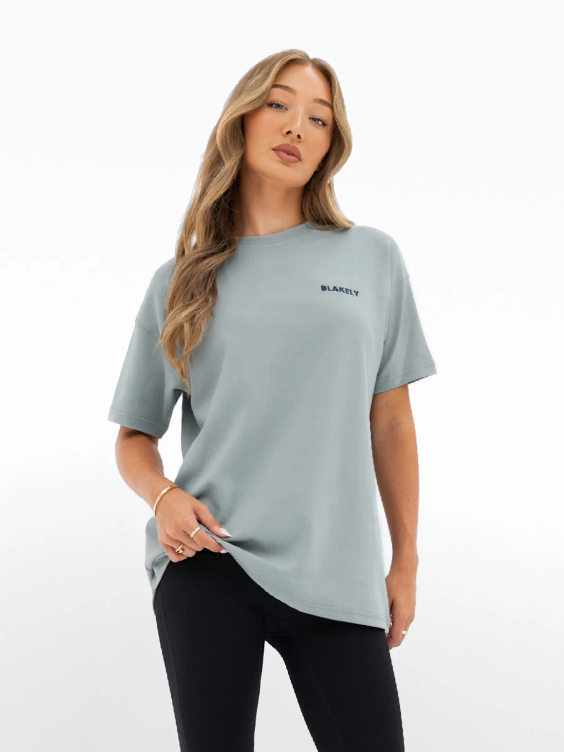 Layered Comfort Amelie Oversized T-Shirt - Mineral Blue