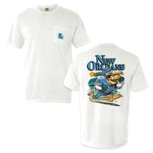 New Orleans Football Pocket Tee Versatile Trend Indoor Event