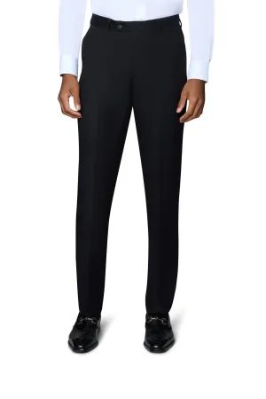 Bergamo Orange Solid Modern Fit Pants - Black Fashionable Comfort