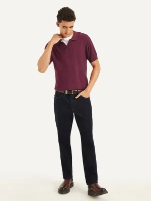 Men's Redloop Striped Slim Fit Polo T-Shirt Summer Party