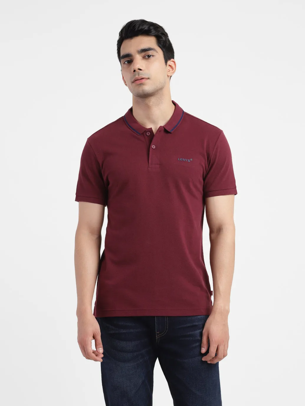 Trendy Casual Streetwear Edge Men's Solid Polo T-shirt