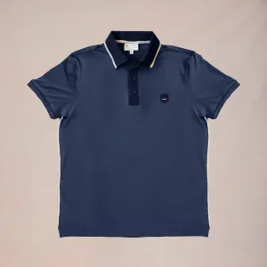 Retro III Polo - Oceano di Mezzanotte / Tan Gym To Office LowMaintenance Fabric