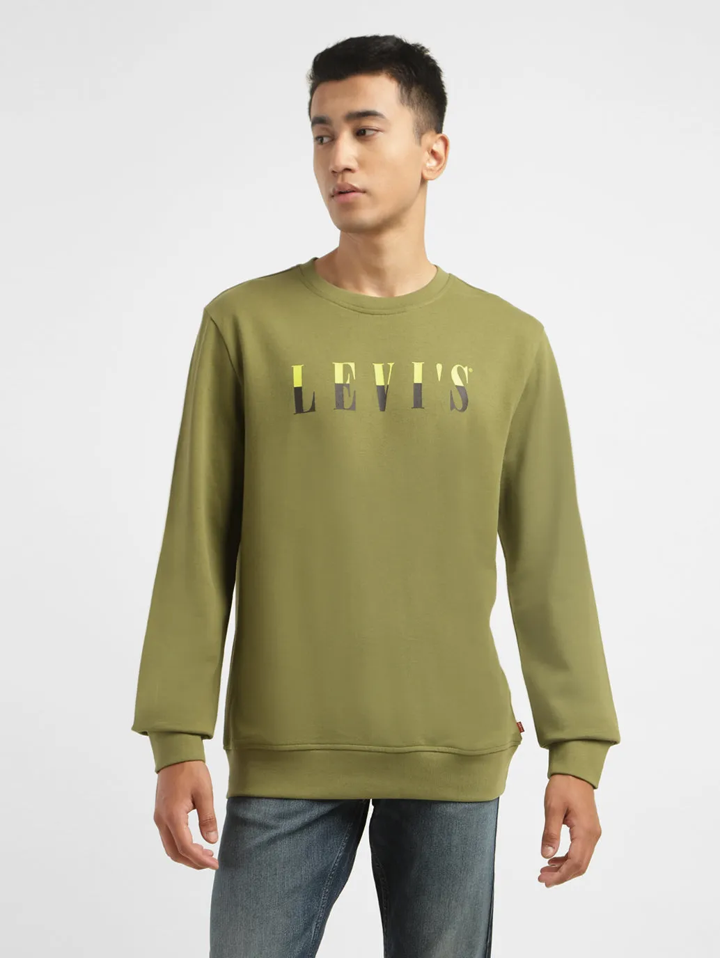 Modern Streetwear Moisture wicking Men's Brand Logo Crew Neck Sweatshirt