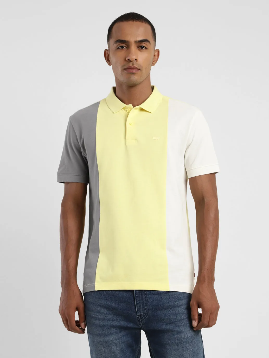 Collar Stay Slots Clubhouse Ready Men's Colorblock Polo T-shirt