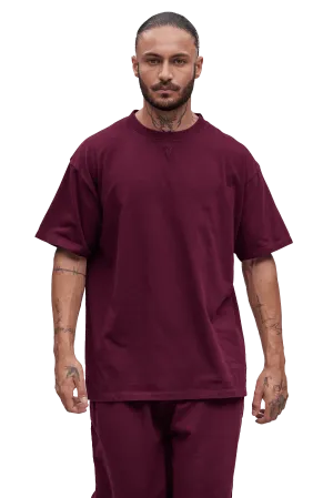 T-SHIRT - Burgundy Supportive Cups Bold Prints Travel Essentials
