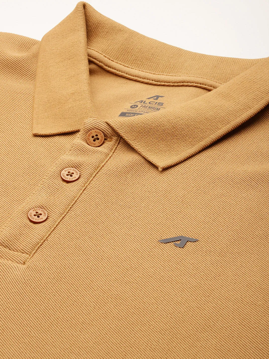 DoubleLayered Hem Binding OdorControl Treatment Graphical Panel Polo T-Shirt